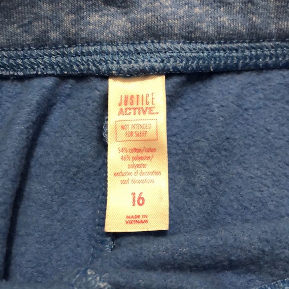 Justice 2 piece pants size 16 /jacket 16/18 blue w/sequence - Picture 9 of 9